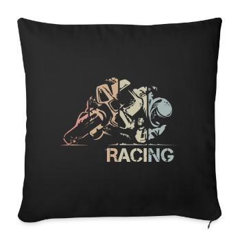 Rétro Moto Supersport Racing Vintage Icon - Housse de coussin décorative 45 x 45 cm - noir - Devant