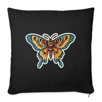 Moth Neo Traditional - Sofa pillowcase 17,3'' x 17,3'' (45 x 45 cm) - black - Front