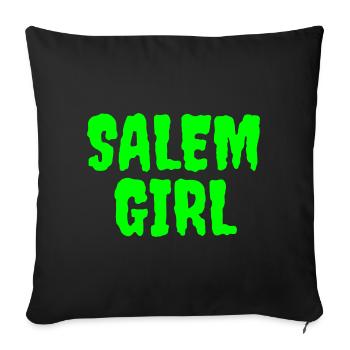 Vibrant Salem Girl Graphic Tee - Sofa pillowcase 17,3'' x 17,3'' (45 x 45 cm) - black - Front