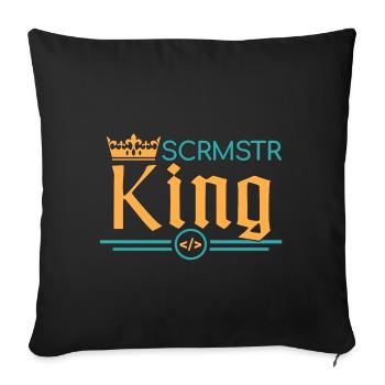 SCRMSTR King Scrum Master - Sofa pillowcase 17,3'' x 17,3'' (45 x 45 cm) - black - Front