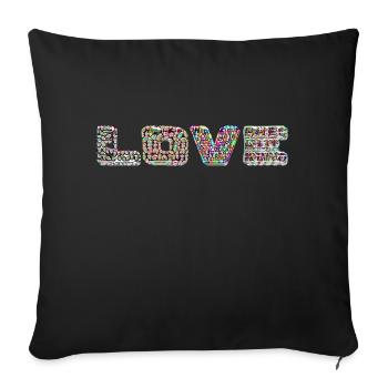 Love - Sofakissenbezug 45 x 45 cm - Schwarz - Vorne