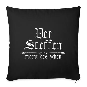 Steffen is already doing it - Sofa pillowcase 17,3'' x 17,3'' (45 x 45 cm) - black - Front