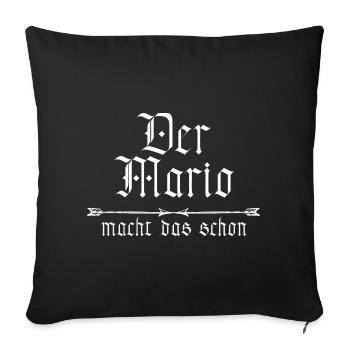 Mario le fait déjà - Housse de coussin décorative 45 x 45 cm - noir - Devant