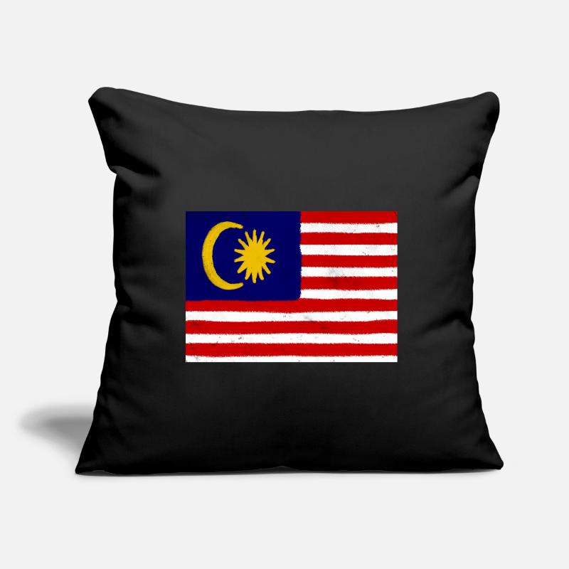 Drapeau de la Malaisie Housse de coussin décorative 45 x 45 cm