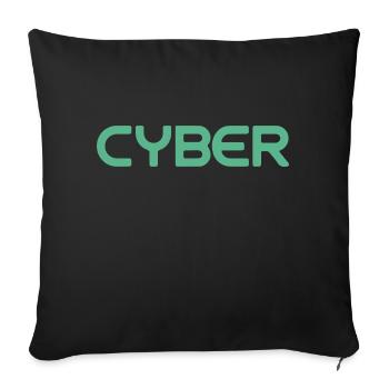 CYBER - Housse de coussin décorative 45 x 45 cm - noir - Devant