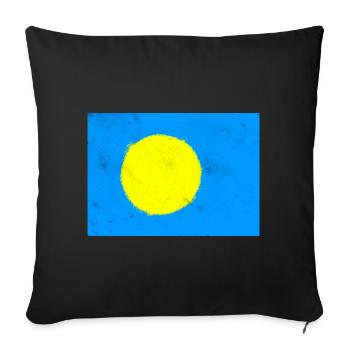 Drapeau des Palaos - Housse de coussin décorative 45 x 45 cm - noir - Devant