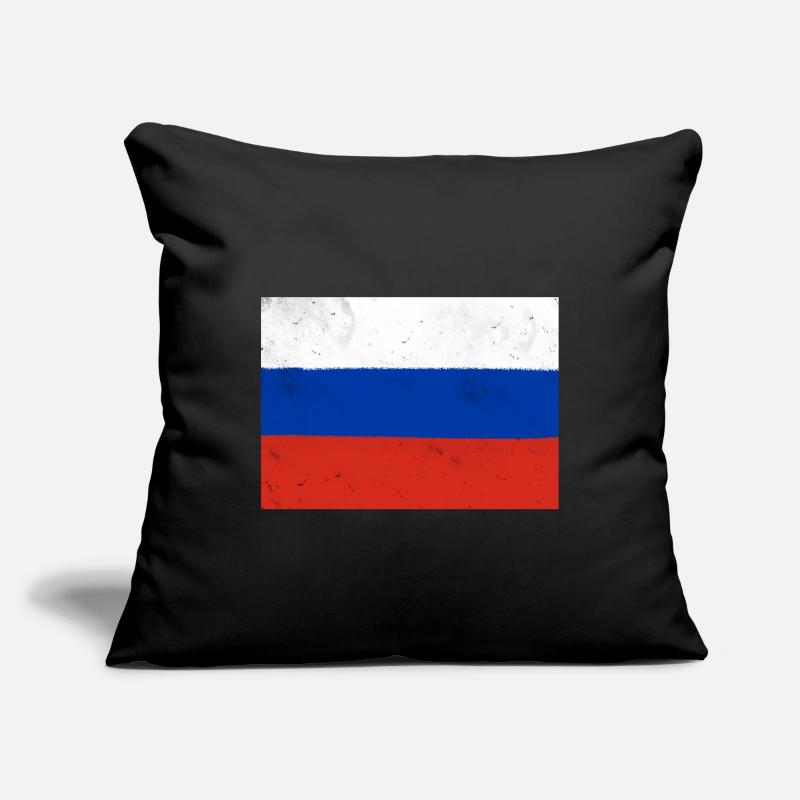 Drapeau de la Russie Housse de coussin décorative 45 x 45 cm