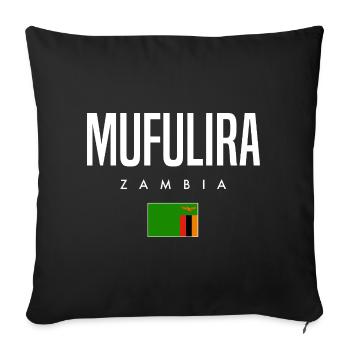 Mufulira Sambia - Sofakissenbezug 45 x 45 cm - Schwarz - Vorne