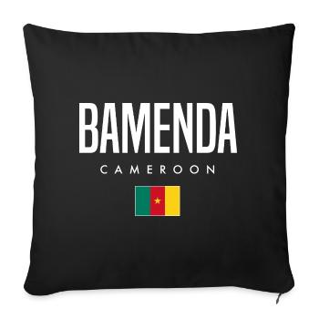 Bamenda Cameroon Cameroonian - Sofa pillowcase 17,3'' x 17,3'' (45 x 45 cm) - black - Front