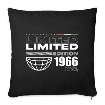 Born in 1966 Birthday 1966 - 59 Years Retro - Sofa pillowcase 17,3'' x 17,3'' (45 x 45 cm) - black - Front