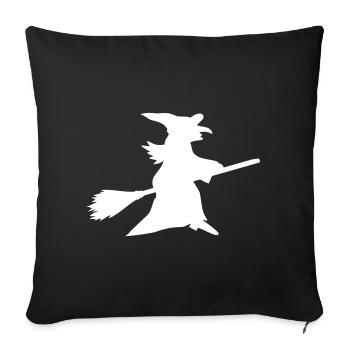 Fairytale magic witch in the forest - Sofa pillowcase 17,3'' x 17,3'' (45 x 45 cm) - black - Front