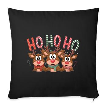 Reindeer Trio Christmas Cheer - Sofa pillowcase 17,3'' x 17,3'' (45 x 45 cm) - black - Front