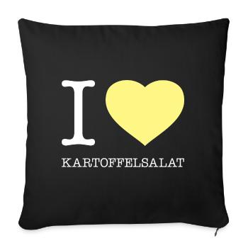 I love potato salad - Sofa pillowcase 17,3'' x 17,3'' (45 x 45 cm) - black - Front