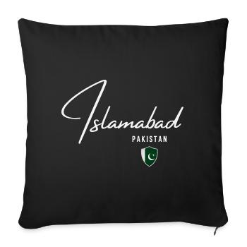 Islamabad Pakistan, Pakistani pride - Sofa pillowcase 17,3'' x 17,3'' (45 x 45 cm) - black - Front