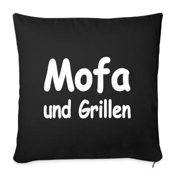 Mobylette - Housse de coussin décorative 45 x 45 cm - noir - Devant