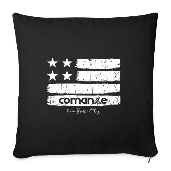Coups de drapeau avec New York - Housse de coussin décorative 45 x 45 cm - noir - Devant