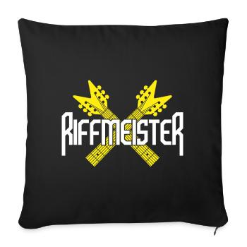 Riffmeister Crossed Guitars - Sofa pillowcase 17,3'' x 17,3'' (45 x 45 cm) - black - Front