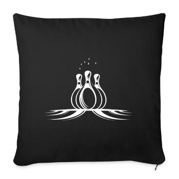 Bowling Pins Sketch - Sofa pillowcase 17,3'' x 17,3'' (45 x 45 cm) - black - Front