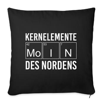 Core Elements of the North North Germany - Sofa pillowcase 17,3'' x 17,3'' (45 x 45 cm) - black - Front