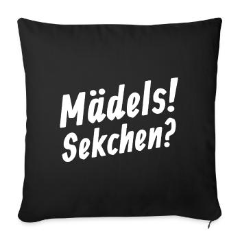 Mädels Sektchen Sekt Sektparty - Housse de coussin décorative 45 x 45 cm - noir - Devant