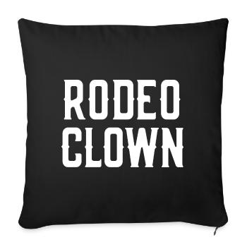 Costume de Clown de rodéo Clown de rodéo d’Halloween - Housse de coussin décorative 45 x 45 cm - noir - Devant