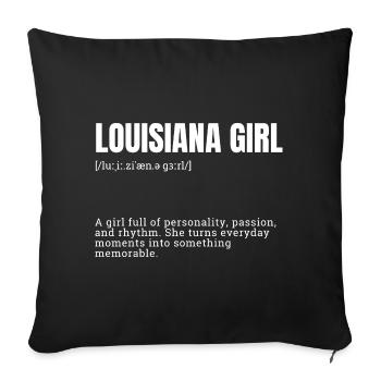 Louisiana Girl Rhythm Tee - Sofakissenbezug 45 x 45 cm - Schwarz - Vorne