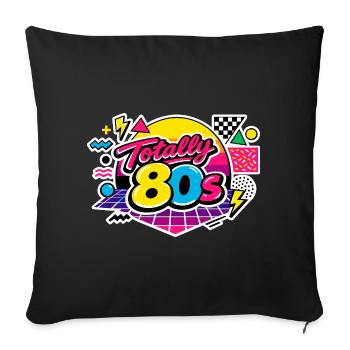 totally 80s - Sofakissenbezug 45 x 45 cm - Schwarz - Vorne