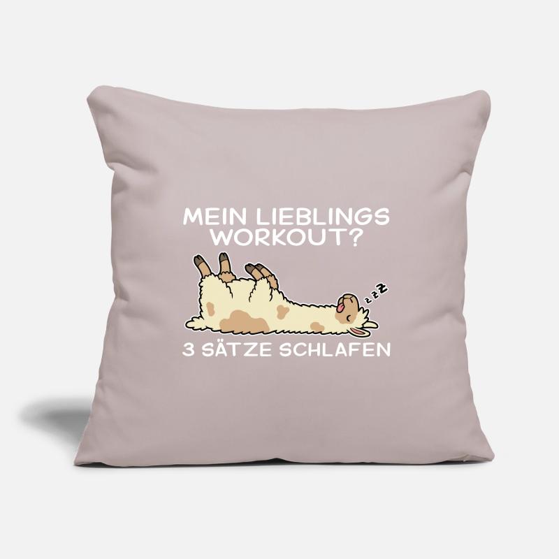 Giraffe Workout: My Training Is Sleeping Sofa pillowcase 17,3'' x 17,3'' (45 x 45 cm)