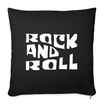 Rock and Roll Retro Typography - Sofa pillowcase 17,3'' x 17,3'' (45 x 45 cm) - black - Front