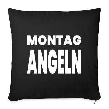 Angling - Sofa pillowcase 17,3'' x 17,3'' (45 x 45 cm) - black - Front