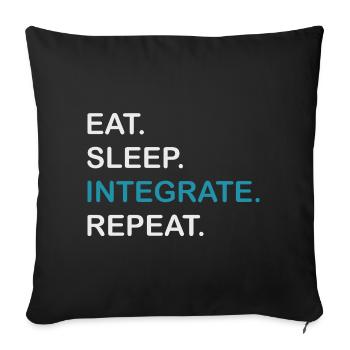 Integrate Repeat HPLC Performance Chromatography - Sofa pillowcase 17,3'' x 17,3'' (45 x 45 cm) - black - Front