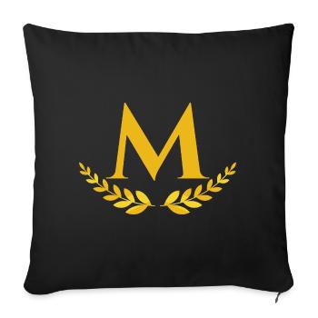 m - Sofa pillowcase 17,3'' x 17,3'' (45 x 45 cm) - black - Front