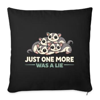 Maman Sugar Glider Amante des animaux exotiques - Housse de coussin décorative 45 x 45 cm - noir - Devant