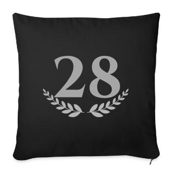 28 - Housse de coussin décorative 45 x 45 cm - noir - Devant