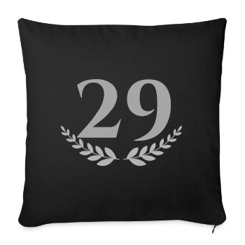29 - Sofa pillowcase 17,3'' x 17,3'' (45 x 45 cm) - black - Front