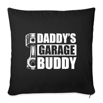 Le pote de garage de papa Amoureux de voitures mécanicien automobile - Housse de coussin décorative 45 x 45 cm - noir - Devant