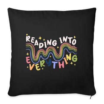 Trouble anxieux Troubles anxieux - Housse de coussin décorative 45 x 45 cm - noir - Devant