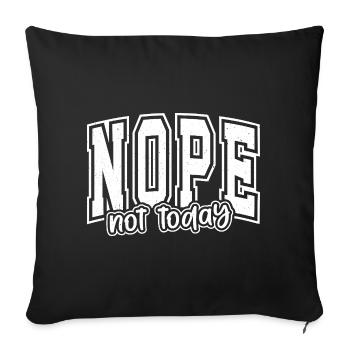 NON Pas Aujourd’hui Typographie - Housse de coussin décorative 45 x 45 cm - noir - Devant