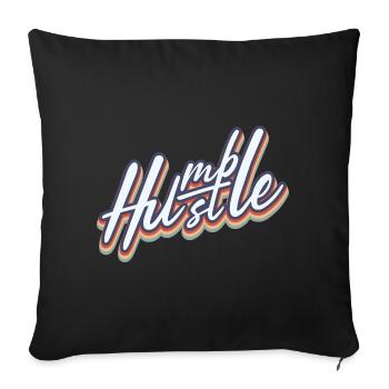 Humble Hustle Entrepreneur Businessman Businesswo - Sofa pillowcase 17,3'' x 17,3'' (45 x 45 cm) - black - Front