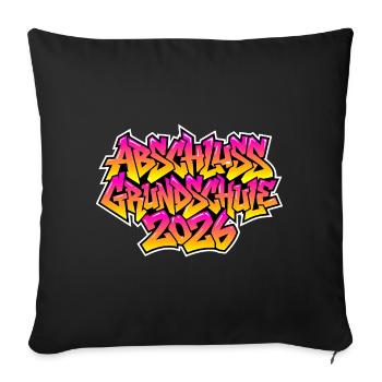 Elementary School Graduation 2026 Graffiti - Sofa pillowcase 17,3'' x 17,3'' (45 x 45 cm) - black - Front