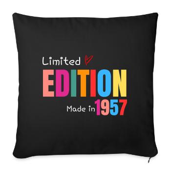 Limited edition Made in 1957 - Housse de coussin décorative 45 x 45 cm - noir - Devant