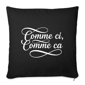 comme si comme sa French Sayings France - Sofakissenbezug 45 x 45 cm - Schwarz - Vorne
