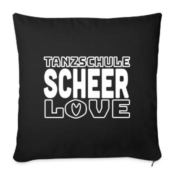 SCHEER Love 2026 - white - Sofakissenbezug 45 x 45 cm - Schwarz - Vorne
