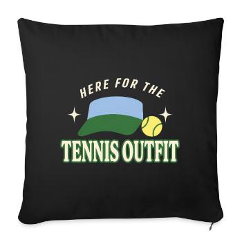 Club de tennis Tenniscore, uniquement sans adhésion - Housse de coussin décorative 45 x 45 cm - noir - Devant