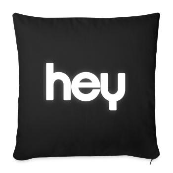 HEY Cloudline Abstract Banner - Sofakissenbezug 45 x 45 cm - Schwarz - Vorne