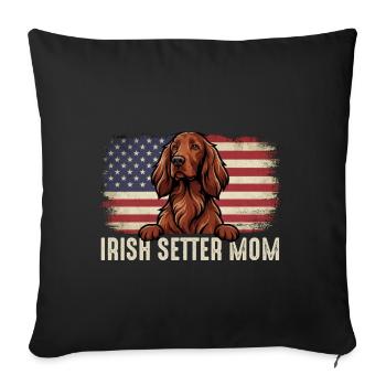 Irische Setter-Mutter – Red Setter Hundebesitzerin Vogelhund - Sofakissenbezug 45 x 45 cm - Schwarz - Vorne