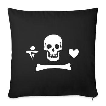 Stede Bonnet Flag - Housse de coussin décorative 45 x 45 cm - noir - Devant
