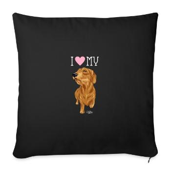 karkkislove3 - Housse de coussin décorative 45 x 45 cm - noir - Devant