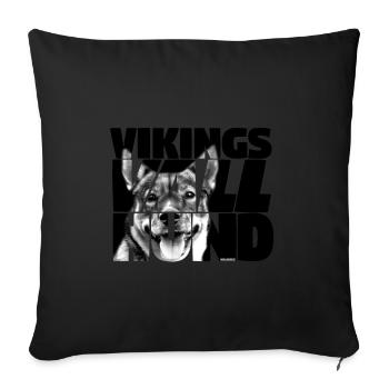 NASSU Vallhund 006 - Housse de coussin décorative 45 x 45 cm - noir - Devant