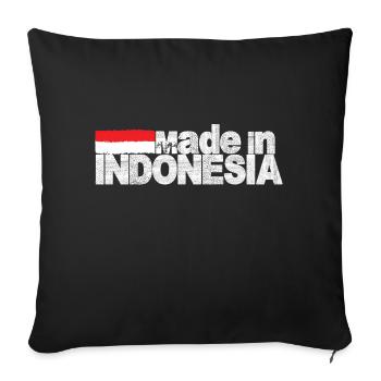 Indonesia - Sofa pillowcase 17,3'' x 17,3'' (45 x 45 cm) - black - Front